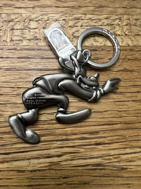 Officially Licensed Disney Brass/Pewter Keychain - Goofy