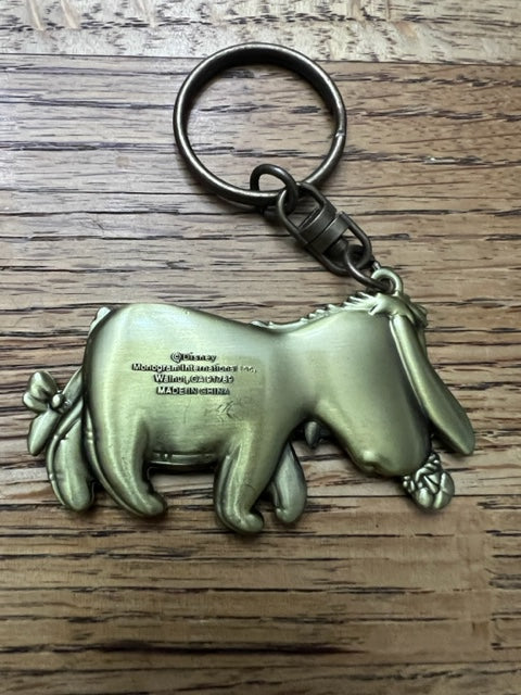 Officially Licensed Disney Brass/Pewter Keychain - Eeyore
