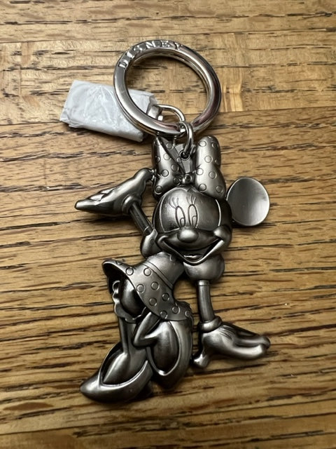 Officially Licensed Disney Brass/Pewter Keychain - Minnie