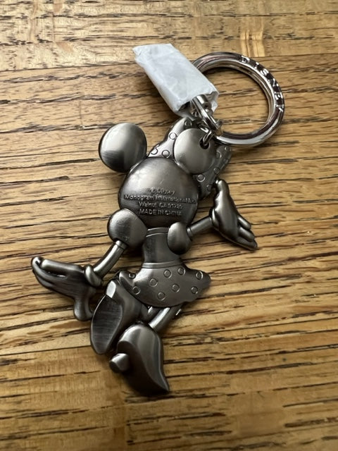 Officially Licensed Disney Brass/Pewter Keychain - Minnie