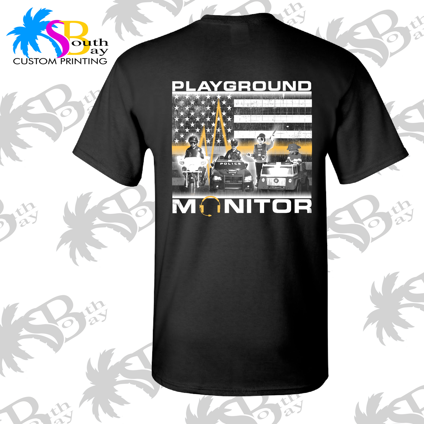 Playground Monitor T-Shirt - Dispatcher, 911 Communications, Gold Line, Funny Dispatch, Dispatcher Gift