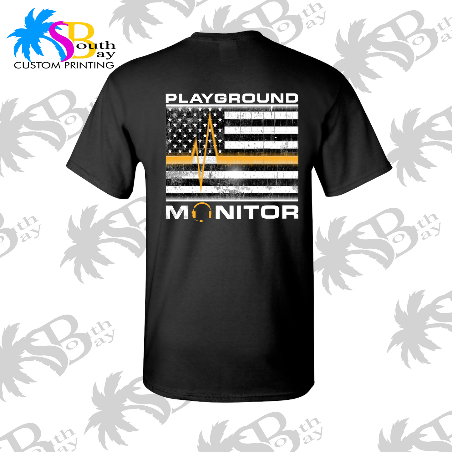 Playground Monitor T-Shirt - Dispatch Shirt, 911 Communications, Gold Line, Funny Dispatch, Dispatcher Gift