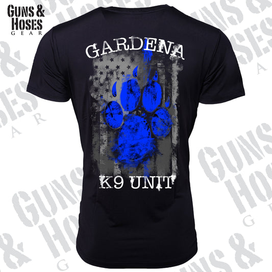 Gardena PD K9 Paw T-Shirt, Gardena Police Shirt, Gardena Police, Gardena Police K9 Shirt